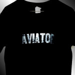AVIATOR T-shirts  BLACK/SILKSCREEN No,2015-04