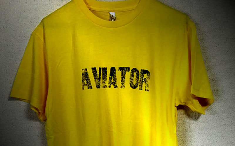 AVIATOR T-shirts  YELLOW / SILKSCREEN No,2015-03