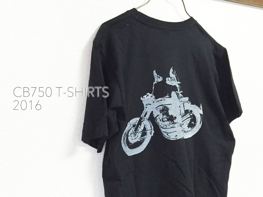 CB750 T-shirts  BLACK/SILKSCREEN No,2016-01